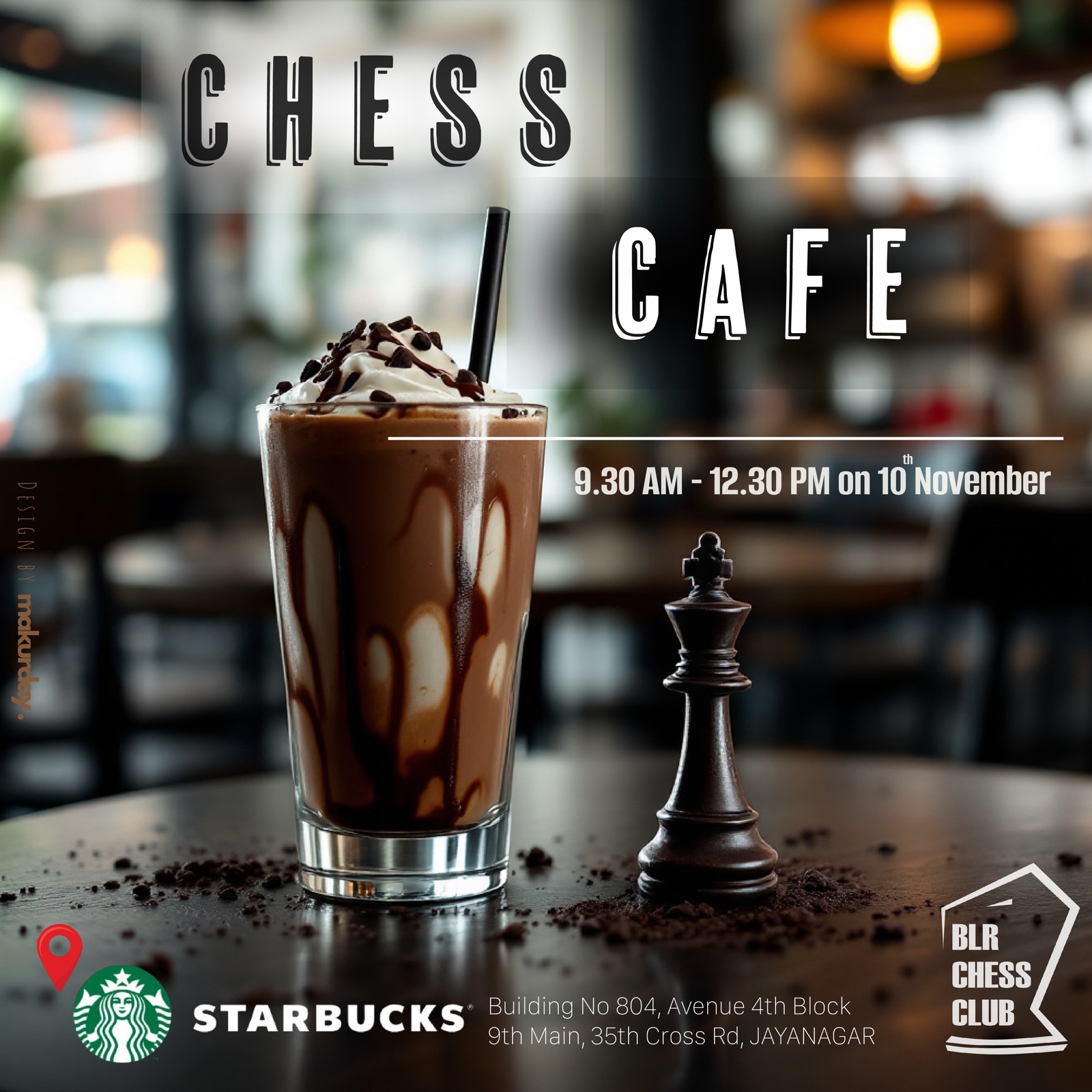 Poster for Chess Cafe: A Chess Meetup with a Twist