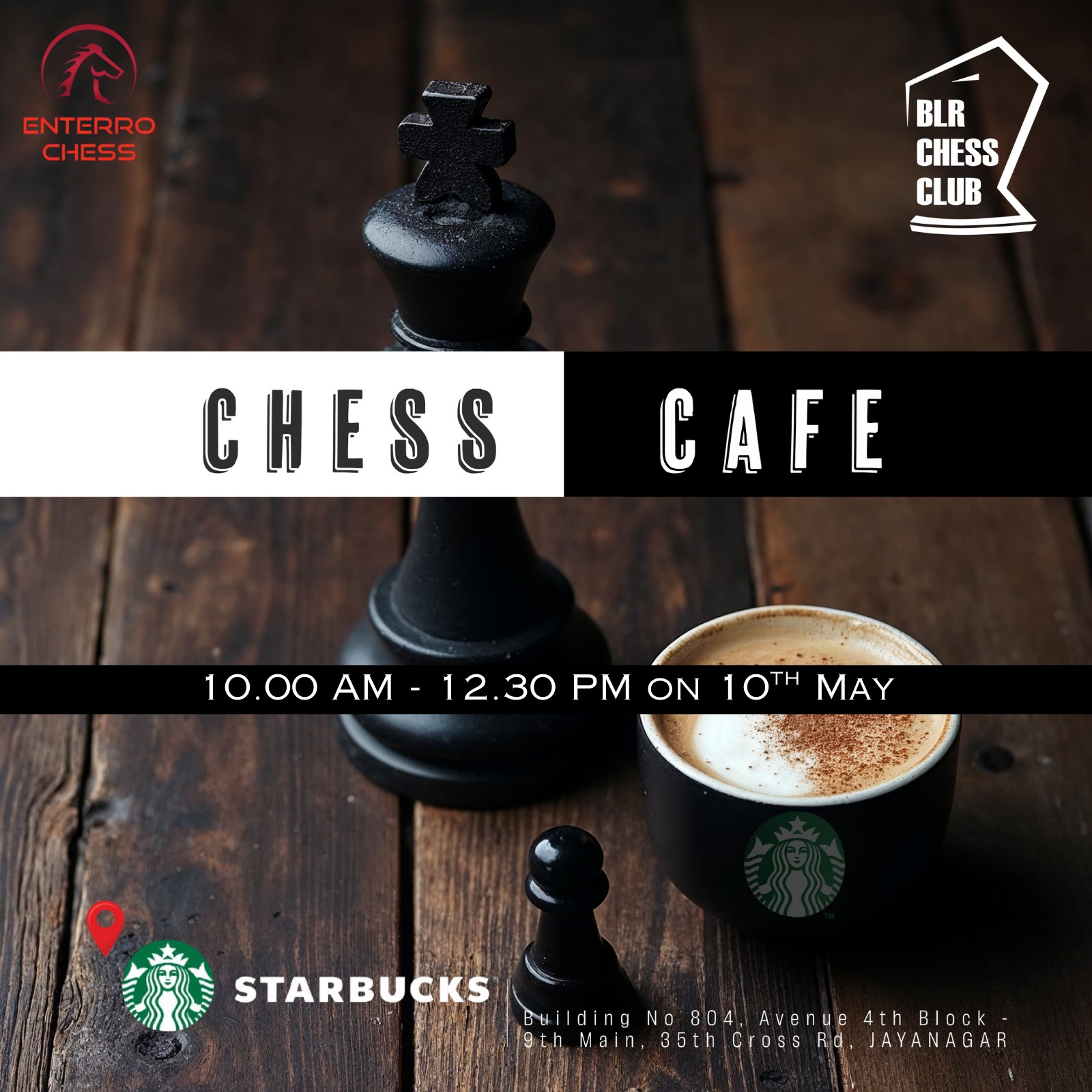 Poster for Chess Cafe: A Chess Meetup with a Twist