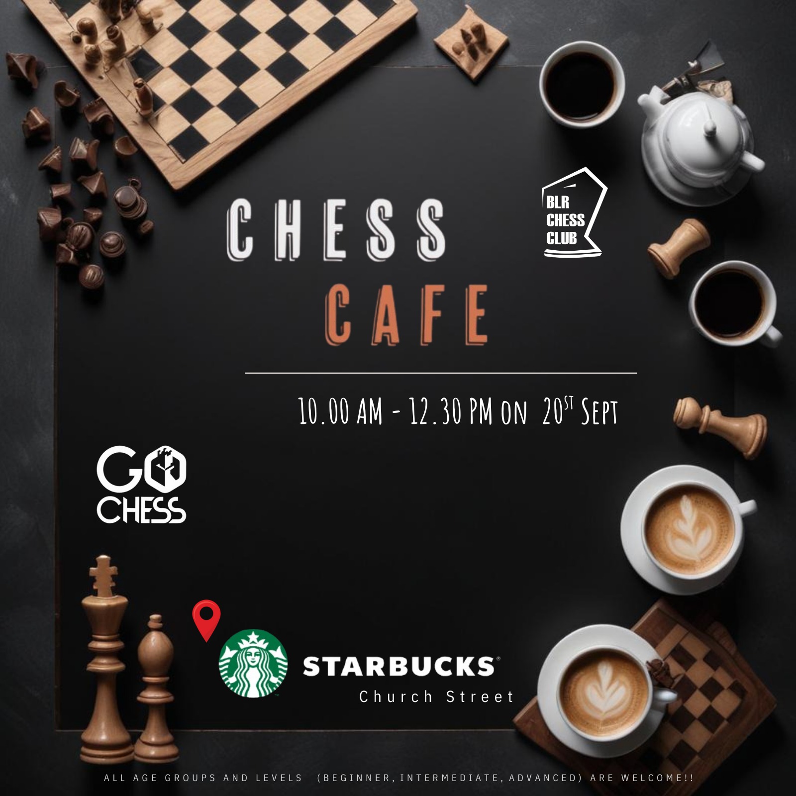 Poster for Chess Cafe: A Chess Meetup with a Twist